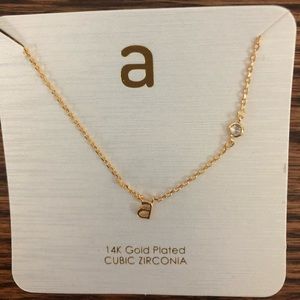 Gold Plated “A” necklace